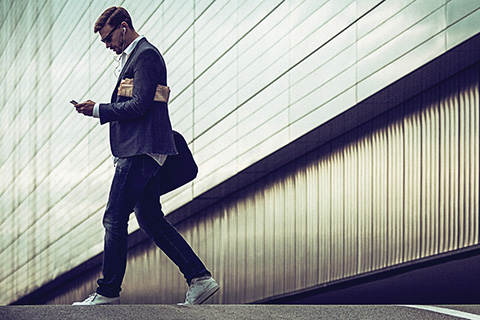 Individual walking on the street